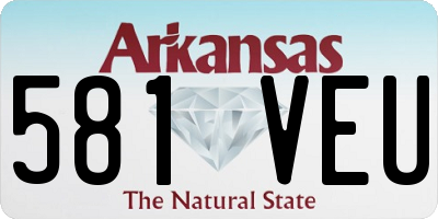 AR license plate 581VEU