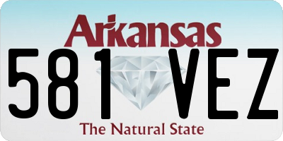 AR license plate 581VEZ
