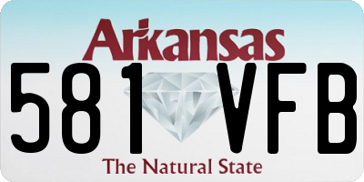 AR license plate 581VFB