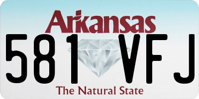 AR license plate 581VFJ