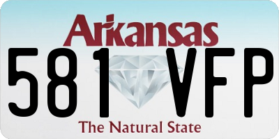 AR license plate 581VFP