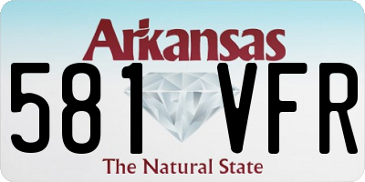 AR license plate 581VFR