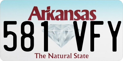 AR license plate 581VFY