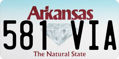 AR license plate 581VIA