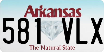 AR license plate 581VLX