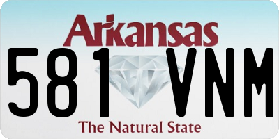 AR license plate 581VNM