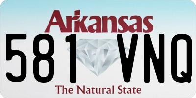 AR license plate 581VNQ