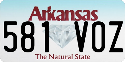 AR license plate 581VOZ