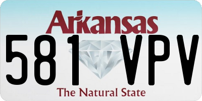 AR license plate 581VPV
