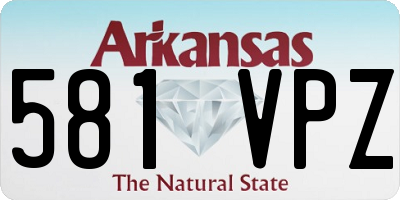 AR license plate 581VPZ