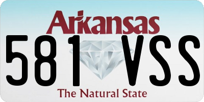 AR license plate 581VSS
