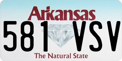 AR license plate 581VSV