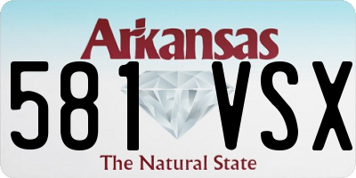 AR license plate 581VSX