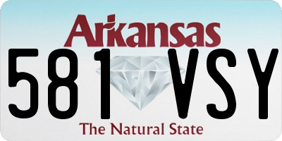 AR license plate 581VSY