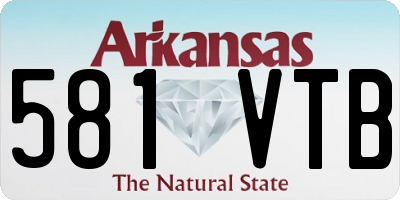 AR license plate 581VTB