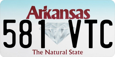 AR license plate 581VTC