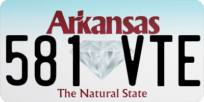 AR license plate 581VTE