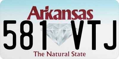 AR license plate 581VTJ