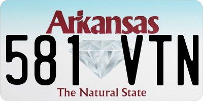 AR license plate 581VTN