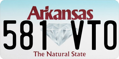 AR license plate 581VTO
