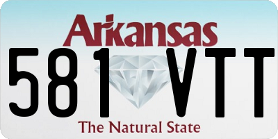 AR license plate 581VTT