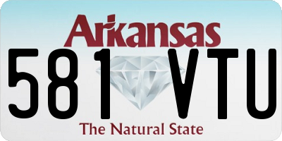 AR license plate 581VTU