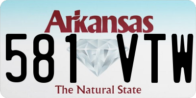 AR license plate 581VTW