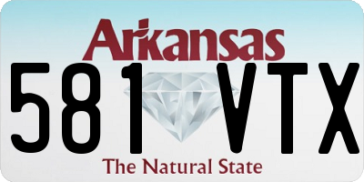 AR license plate 581VTX