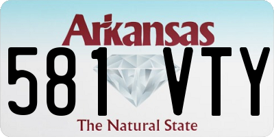 AR license plate 581VTY