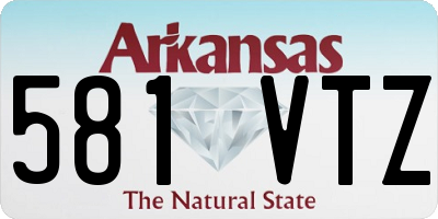 AR license plate 581VTZ