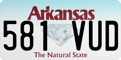 AR license plate 581VUD