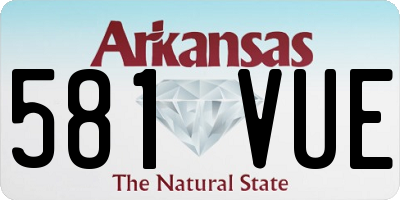 AR license plate 581VUE
