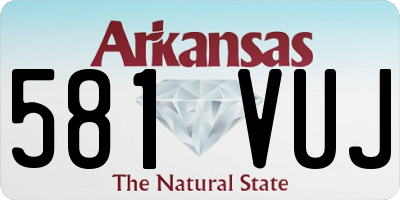 AR license plate 581VUJ
