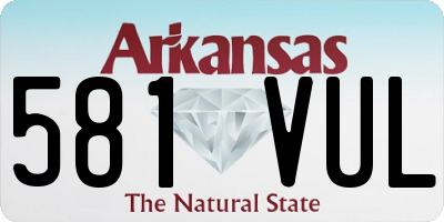 AR license plate 581VUL