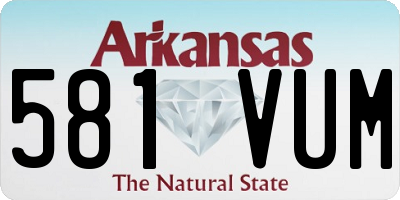 AR license plate 581VUM