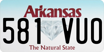 AR license plate 581VUO