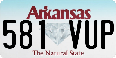 AR license plate 581VUP
