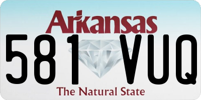 AR license plate 581VUQ