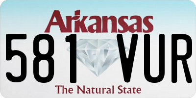AR license plate 581VUR