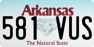 AR license plate 581VUS