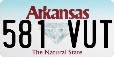AR license plate 581VUT