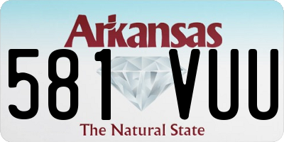 AR license plate 581VUU