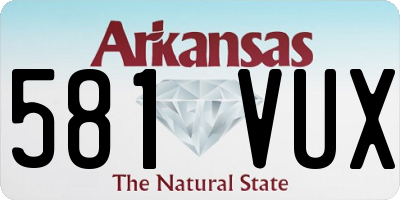 AR license plate 581VUX