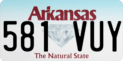 AR license plate 581VUY