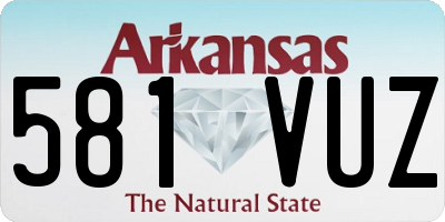 AR license plate 581VUZ