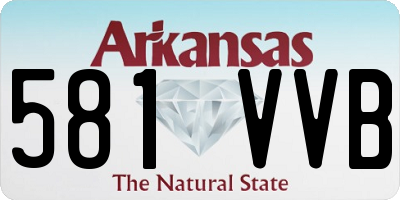 AR license plate 581VVB