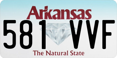 AR license plate 581VVF