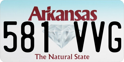 AR license plate 581VVG