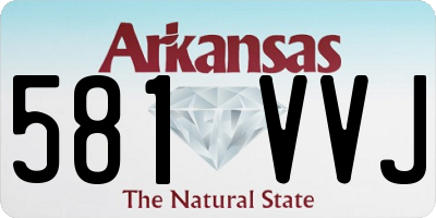 AR license plate 581VVJ