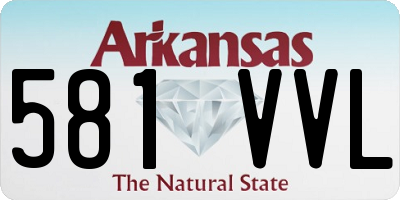 AR license plate 581VVL